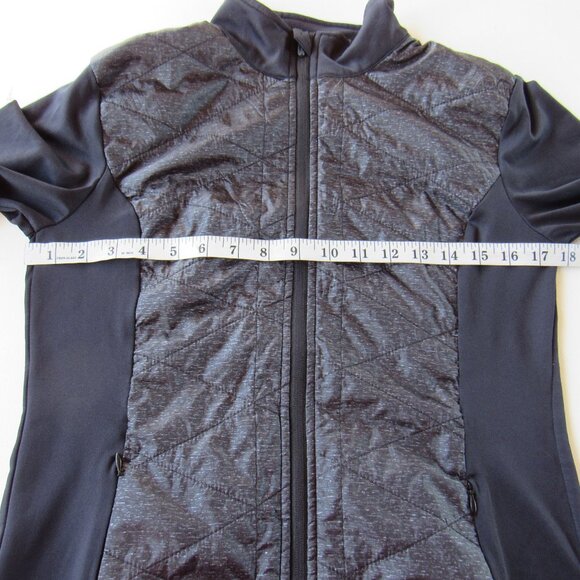 bcg Women's Black Quilted Front Track Jacket Size S Zip Up Athletic Lightweight - Picture 5 of 7